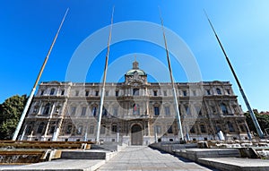 The view of the building of the Prefecture of Marseille, France.