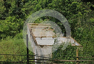 VIEW OF BUILDING IN RUINS