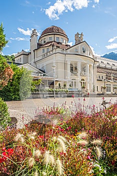 View at the Building of Spa Kurhaus in Merano, Italy photo