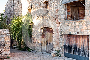 View of the building in the village Siurana, Tarragona, Spain. C