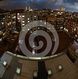 View of Buildings in Barcelona. Architecture in Spain. Europe