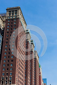 View of buildings on Michigan Avenue in Chicago, Illinois