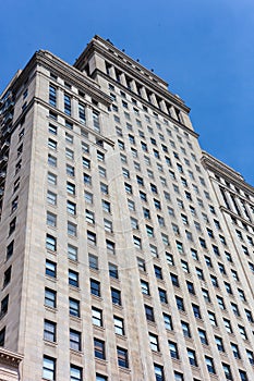 View of buildings on Michigan Avenue in Chicago, Illinois