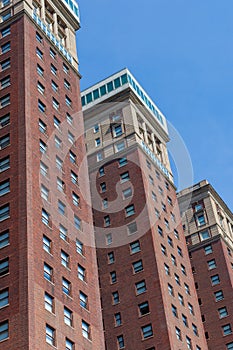 View of buildings on Michigan Avenue in Chicago, Illinois