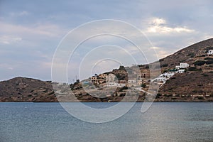 View of the buildings in Paralia Gialos, Ios, Greece