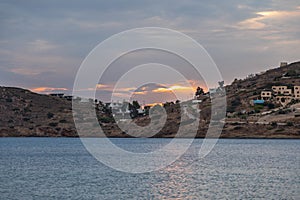 View of the buildings in Paralia Gialos, Ios, Greece