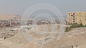 View of buildings in poorer part of Aswan