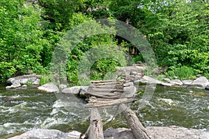 View of the Buki Buky canyon. Buki Buky, Cherkasy region, Ukraine