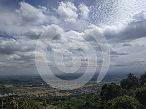 view from bukit bintang special region of yogyakarta photo