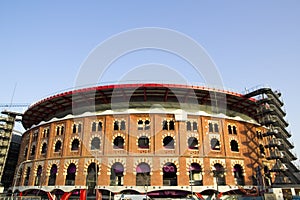 View of Bullring Arenas. Barcelona, Spain photo