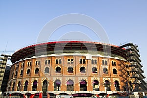 View of Bullring Arenas. Barcelona, Spain