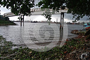 View of the Buriganga river at sampur area .