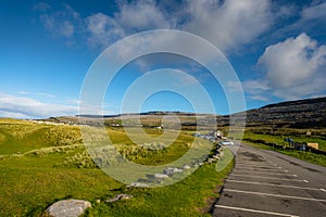 View of the Burren from the car park at Fanore beach, Co. Clare.