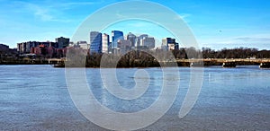 View of business Washington across the Potomac River