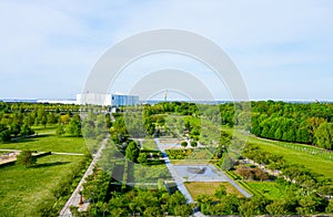 View of the Bürgerpark in the city of Wismar.