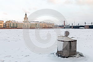 View of the cabinet curiosities and the bridge at dawn in win photo