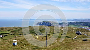 View of Cable car on top of the Great Orme