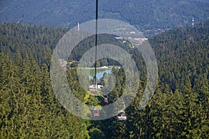 View from cableway from Hrabovská valley to Malinô Brdo