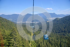 View from cableway from Hrabovská valley to Malinô Brdo
