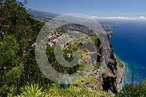 Cabo GirÃÂ£o viewpoint to the municipality CÃÂ£mara de Lobos, Madeira, Portugal