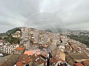 view of Caccamo, Palermo, Sicily, Italy