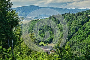 View of Cachovo near Selce during summer