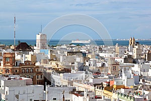 View at Cadiz from the cathedral, Spain