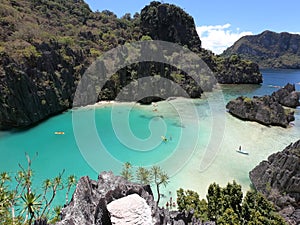 View of Cadlao lagoon. Bacuit archipelago. El Nido. Palawan. Philippines