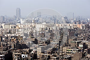 The view from the Cairo Citadel (Citadel of Salah Al-Din) in Cairo, Egypt.