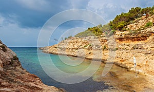View of Cala Greca, Lampedusa