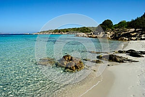 View of Cala Sabina beach