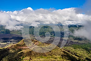 View from caldera of volcano Batur, Bali, Indonesia