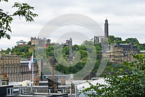 View of the Calton hill in Edinburgh