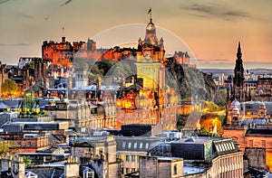 View from Calton Hill towards Edinburgh Castle