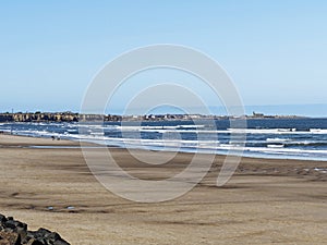 View from Cambois to Newbiggin by the Sea, UK