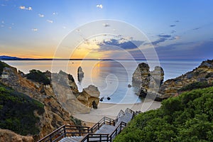 View of Camilo beach at sunrise