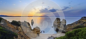 View of Camilo beach at sunrise