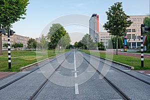 View on the campus of the Delft University of Technology, Netherlands