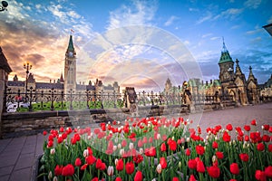 View of Canada Parliament building in Ottawa