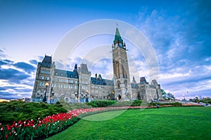 View of Canada Parliament building in Ottawa