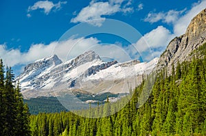 Canadian Rockie mountains in Banff National Park in Alberta photo