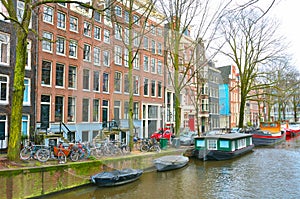View of the canal of Amsterdam.