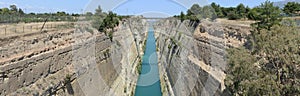 View at the canal of Corinth in Greece