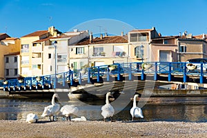 Canal at village of Martigues, France