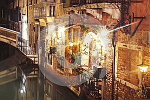 View of a canal in Venice