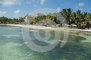 View of Cancun beach photo