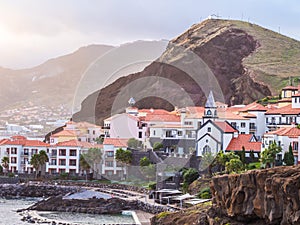 View of Canical, a town in the Madeira island, Portugal, at sunset