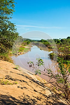 A view of Caninde river, in the countryside of Oeiras - Brazil