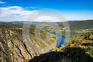 View of Canyon del Sil from Balcones de Madrid in Parada de Sil in Galicia, Spain, Europe photo