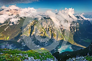 View of canyon Landro (Durrensee) lake